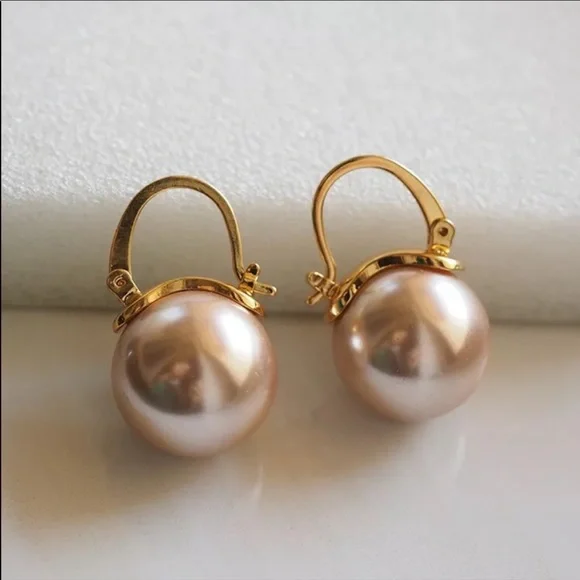 Kate Spade Rose Gold Pearl Earrings - Picture 3 of 4